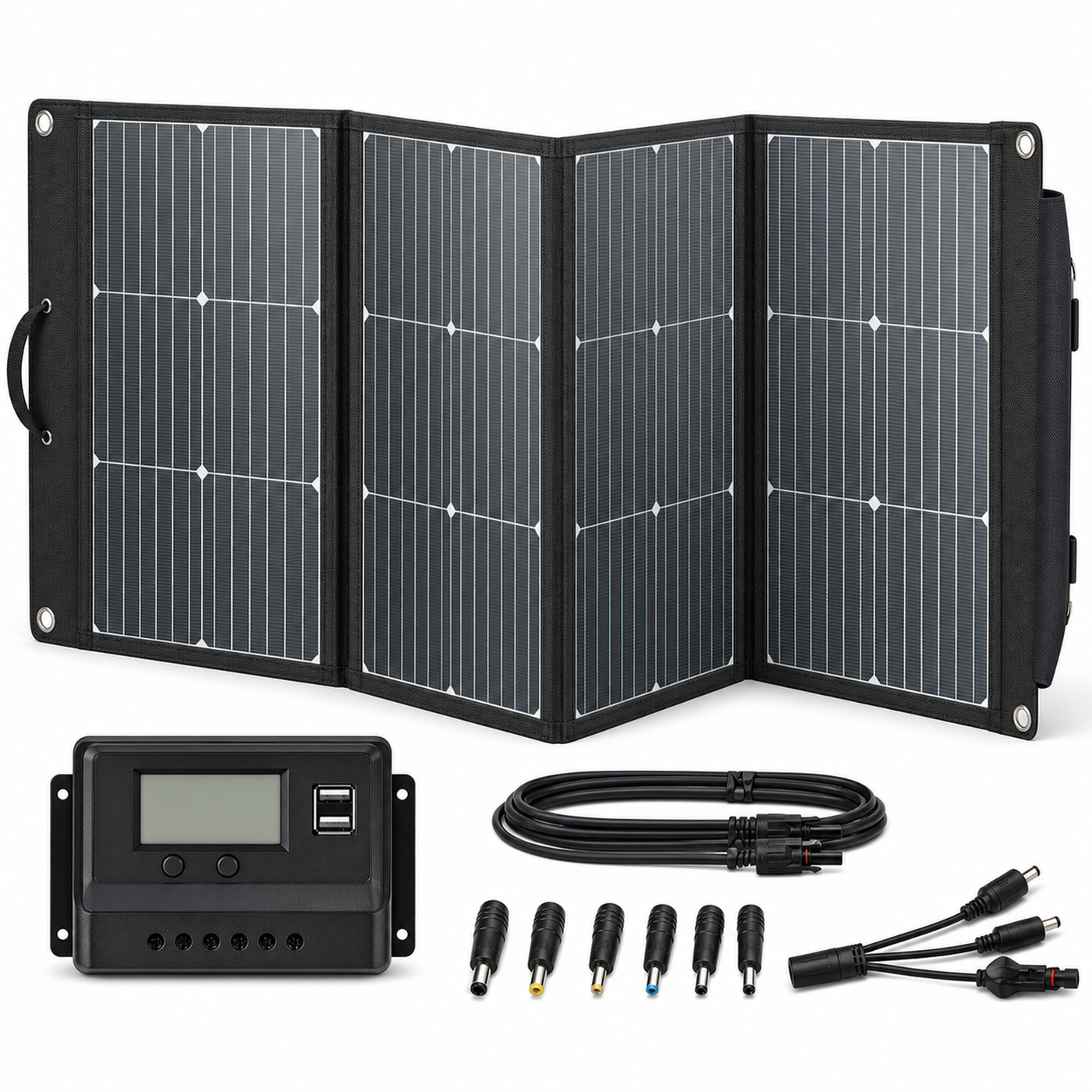 DOKIO 160W Faltbares Solar-Kit für Camping & Wohnmobil - Hauptbild ohne Text