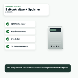 Marstek B2500D Balkonkraftwerk Speicher 2,24 kWh - Vorteile und Hinweise