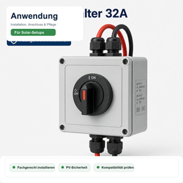 PV-Trennschalter 32A - Anwendung