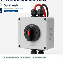 PV-Trennschalter 32A - Detailansicht