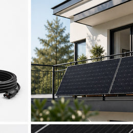 Solakon 1000W Balkonkraftwerk Komplettset mit 10m Anschlusskabel - Balkonkraftwerk auf Balkon oder Terrasse