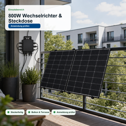 Solakon 1000W Balkonkraftwerk Komplettset mit 800W Wechselrichter - Anwendung