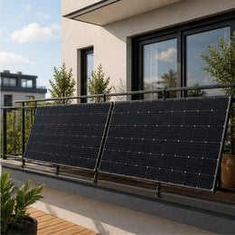 Solakon 900W Balkonkraftwerk Komplettset mit 3m Anschlusskabel - Balkonkraftwerk auf Balkon oder Terrasse