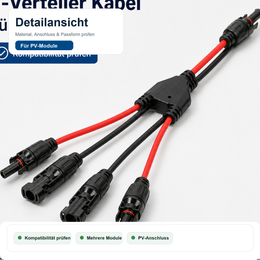 Solar-Anschlusskabel Y-Verteiler - Detailansicht