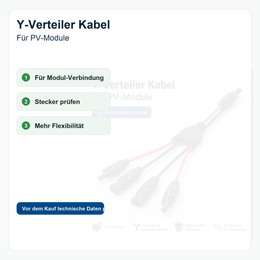 Solar-Anschlusskabel Y-Verteiler - Vorteile und Hinweise