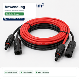 Solarkabel Verlängerung 4 mm² - Anwendung