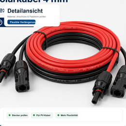 Solarkabel Verlängerung 4 mm² - Detailansicht