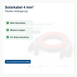 Solarkabel Verlängerung 4 mm² - Vorteile und Hinweise