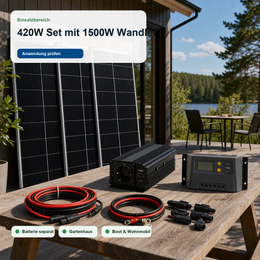 Solartronics Inselanlage Komplettset mit Wechselrichter - Anwendung