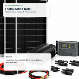 Solartronics Inselanlage Komplettset mit Wechselrichter - Detailbild