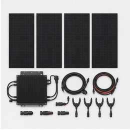 Solarway 2000W/800W Balkonkraftwerk Komplettset mit 4 Modulen - Lieferumfang mit Modulen Wechselrichter und Kabeln