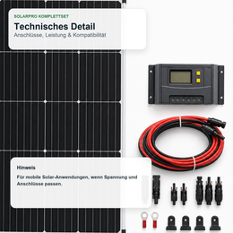 Topsolar 200W Solar-Kit für Camping, Wohnmobil & Yacht - Detailbild
