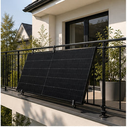 VALE 450Wp Full-Black Balkonkraftwerk mit M2-800 Wechselrichter - Balkonkraftwerk auf Balkon oder Terrasse