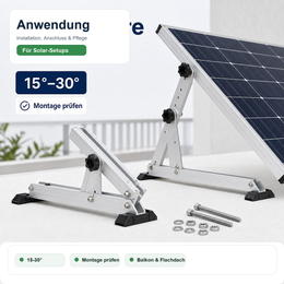 Verstellbare Balkonkraftwerk-Halterung - Anwendung
