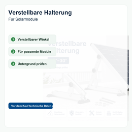 Verstellbare Balkonkraftwerk-Halterung - Vorteile und Hinweise