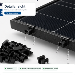 Wasserablaufclips für Solarmodule - Detailansicht