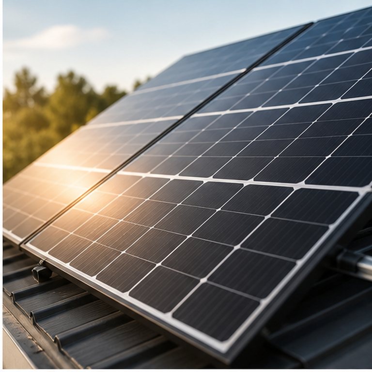 Schwarze Solarmodule für Photovoltaik